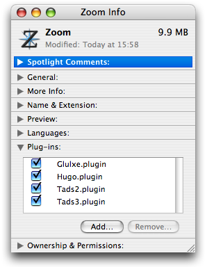 Plugins in finder